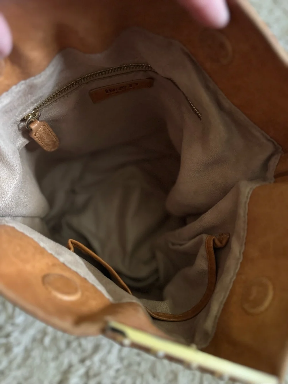 Y2K Be & D Leather Studded Tote Purse
